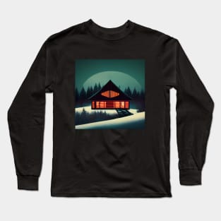 Snowy Cabin Long Sleeve T-Shirt